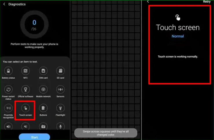 Cek Touchscreen Menggunakan Samsung Members